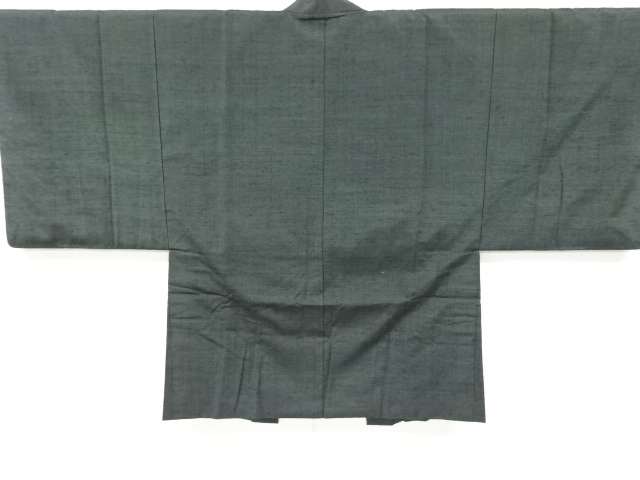 リサイクル　手織り真綿紬男物羽織(キングサイズ)